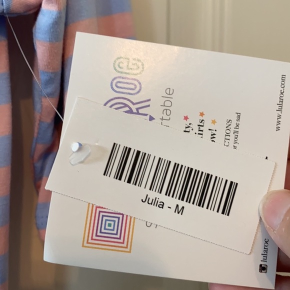 LuLaRoe woman’s dress Julia size M striped - Picture 3 of 10